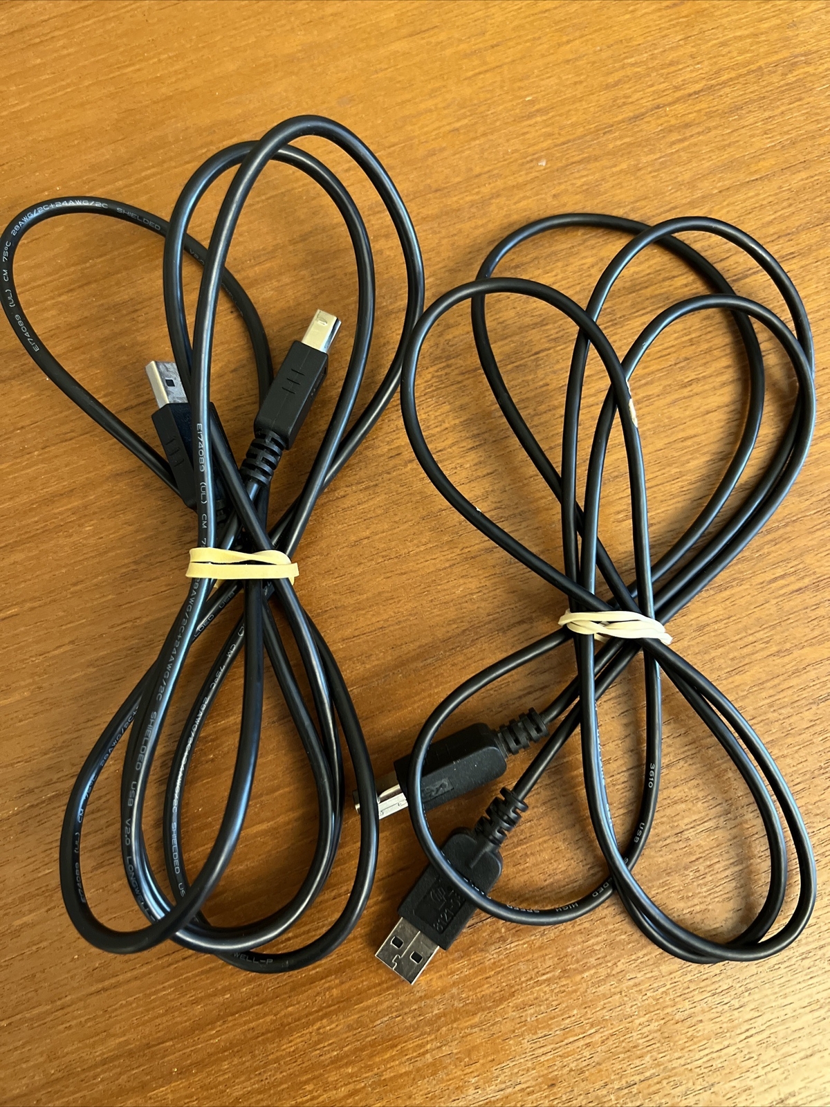 Set of 2 Genuine HP OEM USB-A To USB-B Cables (6ft) - 8121-0868
