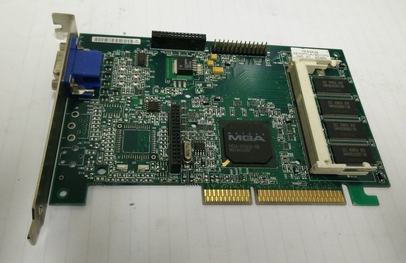 2x Compaq 400778-002 402125-001 Matrox MGI G2+DMILA/8D/CPQ 8MB AGP VGA Cards