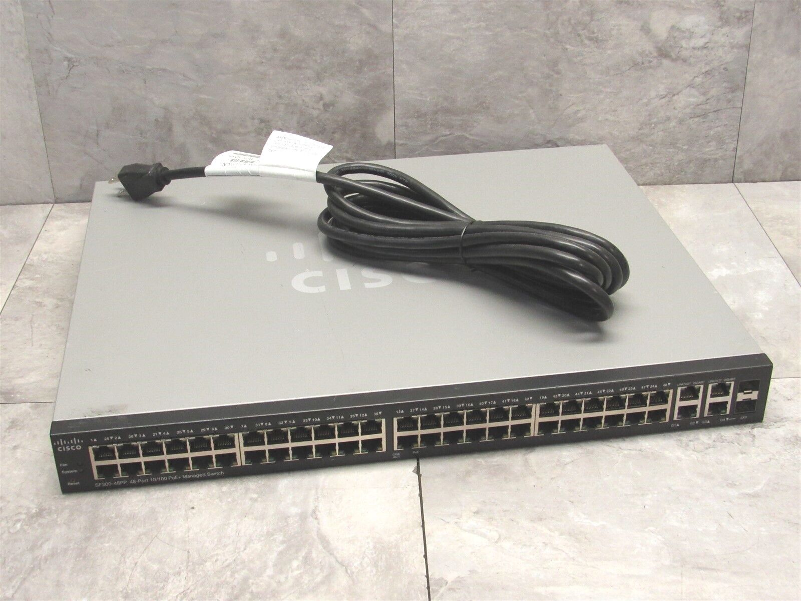 Cisco SF300-48PP Rack Mountable 48-Port 10/100 PoE+ Network Switch SF300-48PP-K9