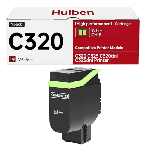 C320 C325 Black Toner Cartridge Compatible with Xerox 006R04823 Printers