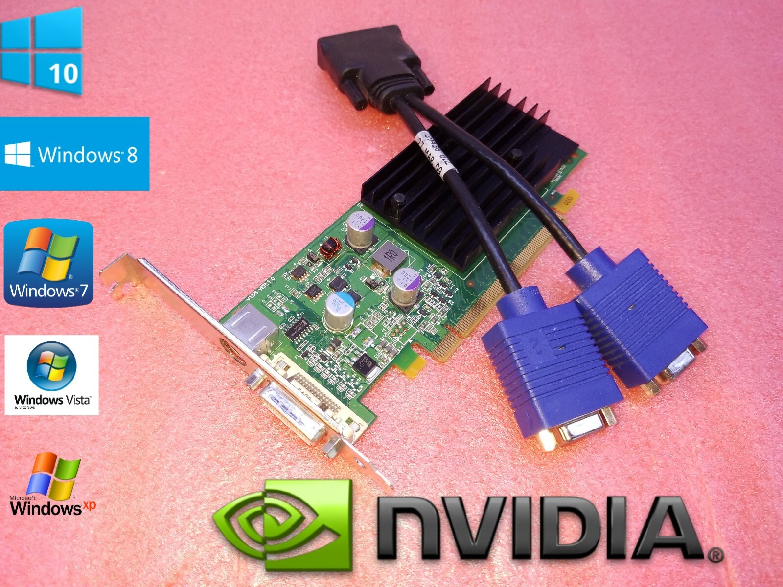 HP Pavilion a6660t NVIDIA GeForce Dual VGA Monitor Video Card P6600 Series