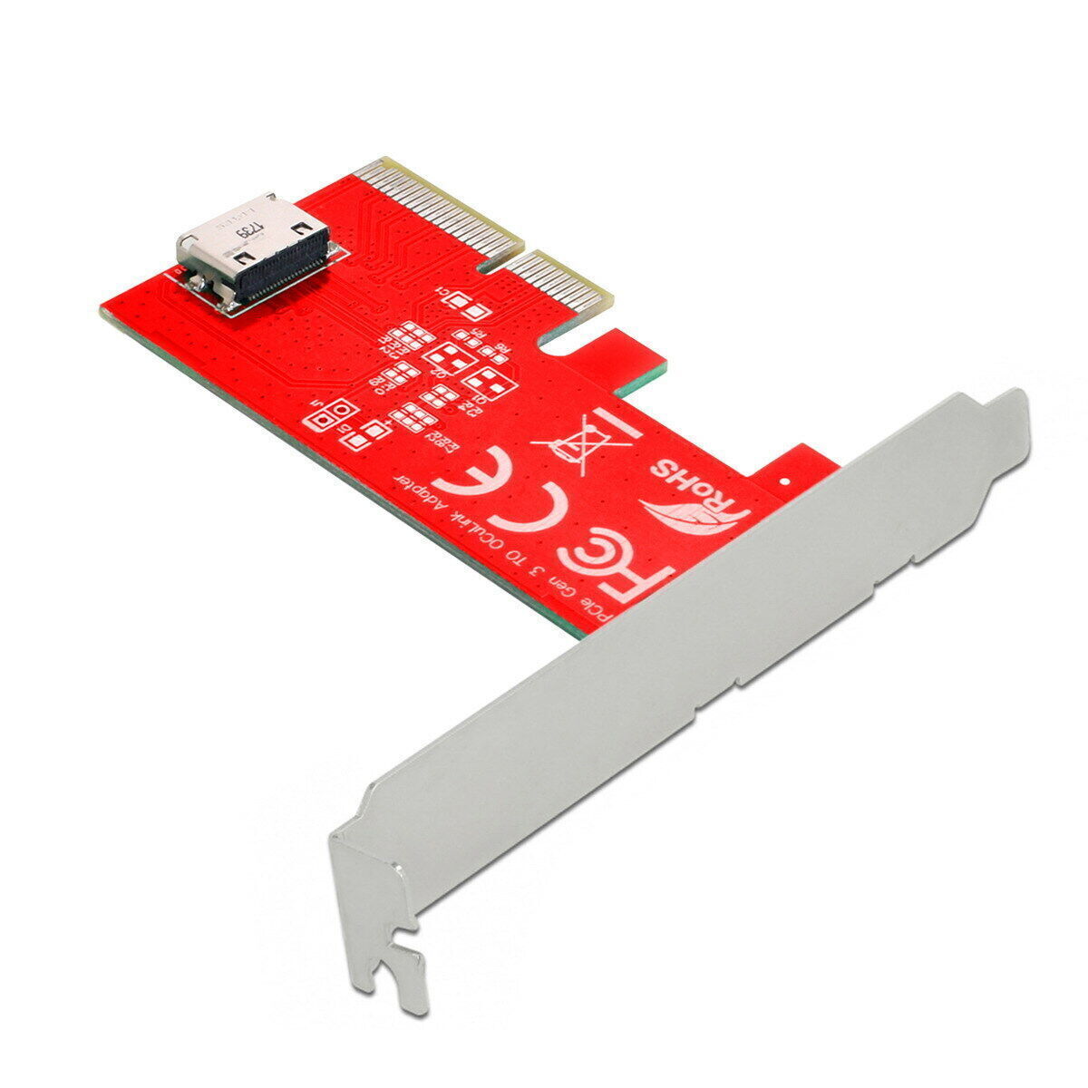 To Oculink SFF-8612 SFF-8611 Host Adapter Express 4.0 X4 for Pie SSD PCI-E 3.0