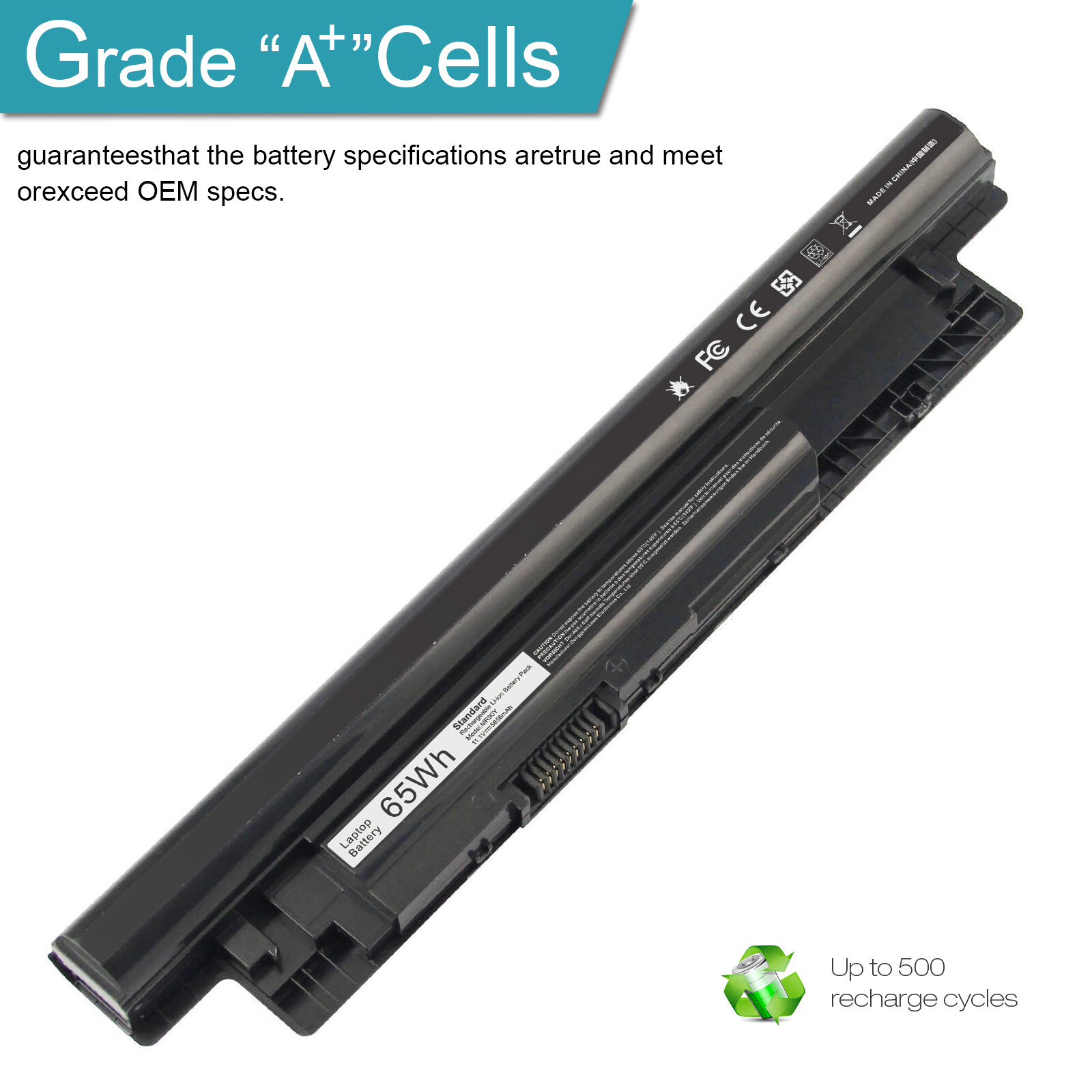 ✅LOT XCMRD MR90Y Battery For Dell Inspiron 3421 5421 15-3521 3537 3721 5521 65Wh