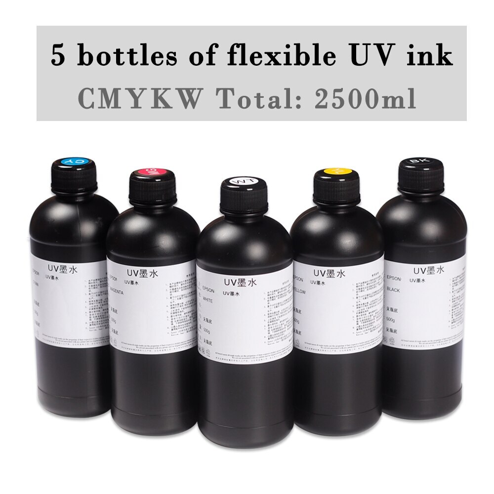 5*500ML LED UV Ink for DX4/5/7/9/11 L1800 L800 L805 R1390 Printhead for Epson