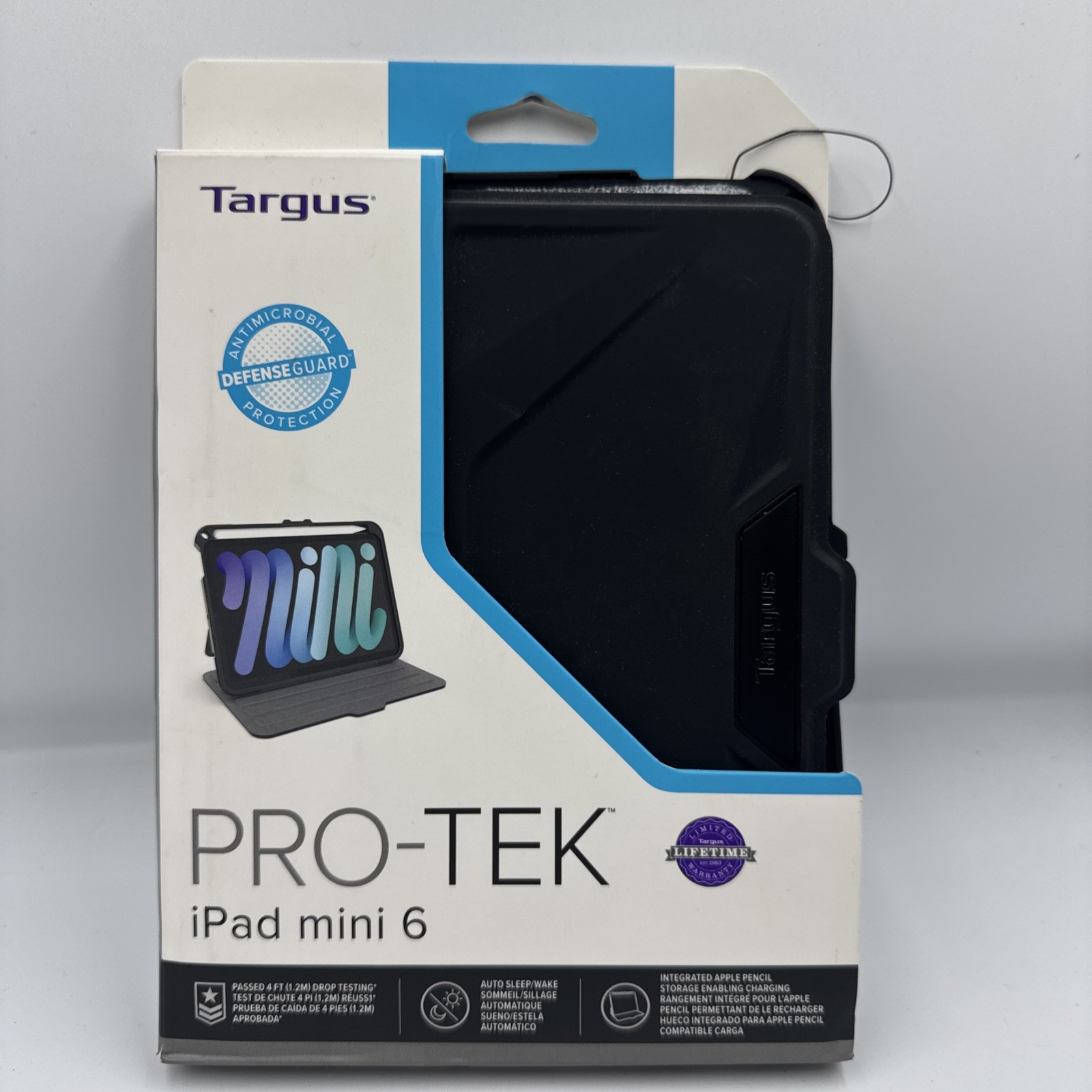 Targus Pro-Tek For IPad Mini 6 Case Black THZ911US Antimicrobial Protection
