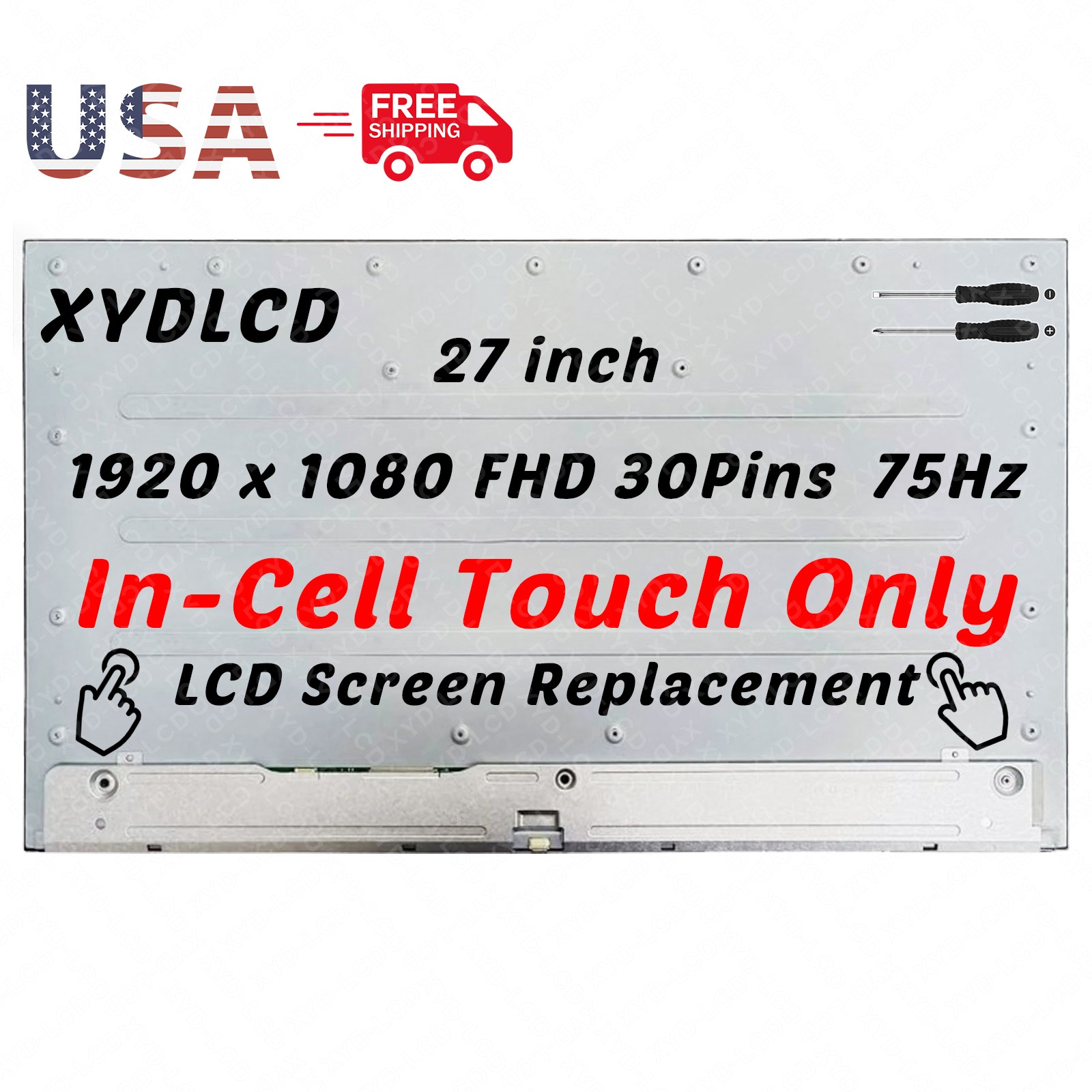 27.0in for HP 27-CT2000M All-in-One LCD LED Screen Display Replacement Panel FHD