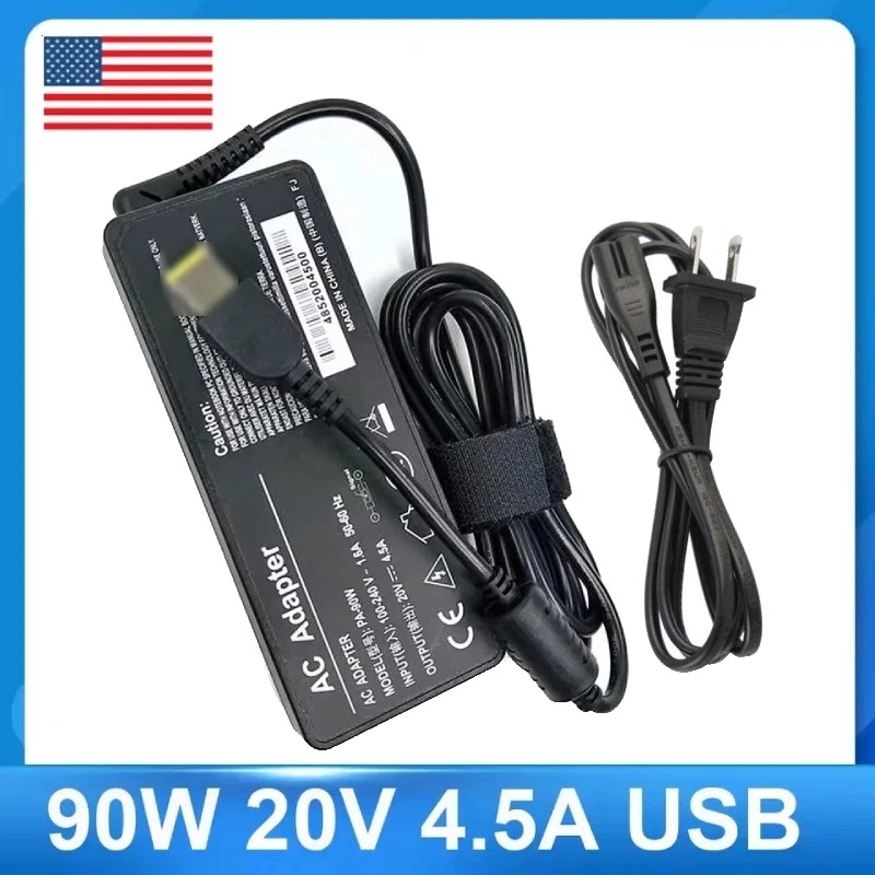 90W Ac Adapter Charger w/ Power Cord for Lenovo ThinkPad T460p T470p T495s