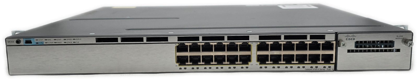 Cisco Catalyst 3750X-24P-S 24-Port Gigabit PoE+ Managed Switch