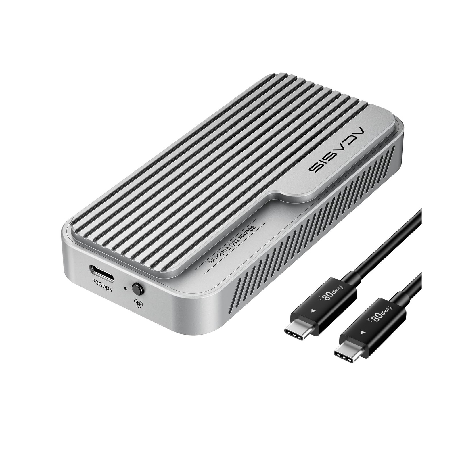 ACASIS 80Gbps M.2 NVMe SSD Enclosure, with Cooling Fan, Compatible with USB4 ...