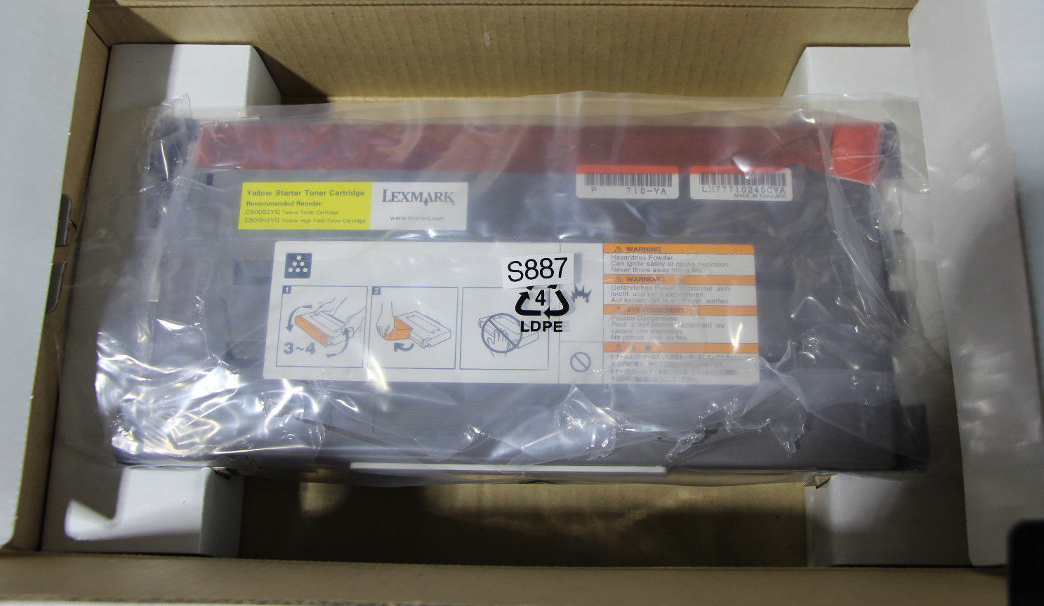 Lexmark Yellow Toner for Lexmark c500 x500 x502 C500H2YG (S887-R50)