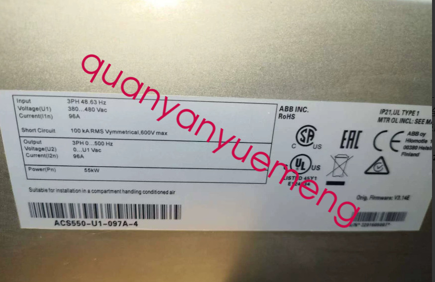 1PCS ACS550-U1-097A-4   Inverter new By DHL or FedEX