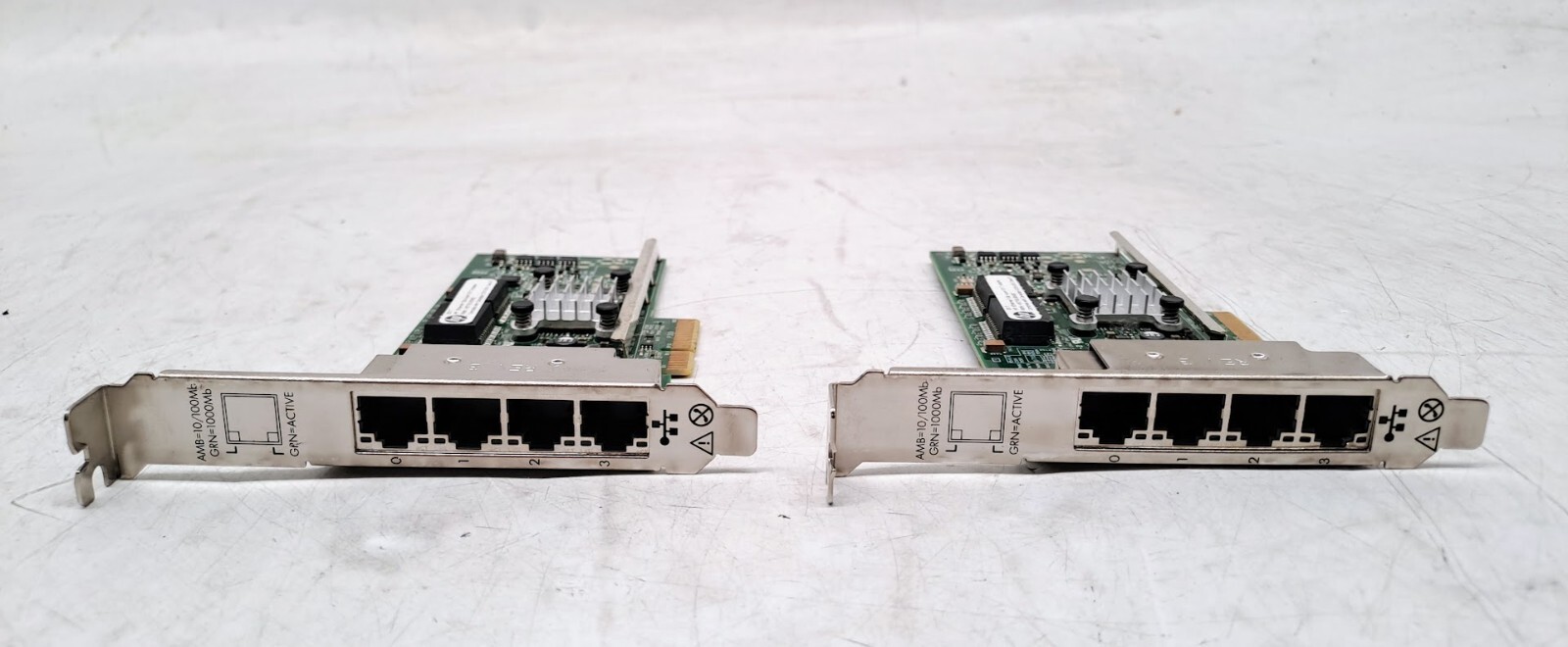 Lot of 2 HP 331T Ethernet 1GB 4 port 331T Adapter