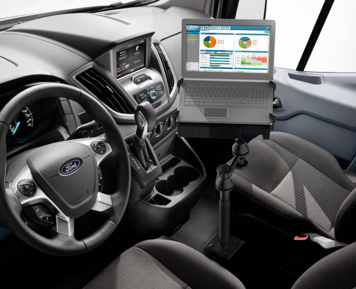 RAM No-Drill Laptop Mount for 2014-2023 Ford Transit Full Size Cargo Vans