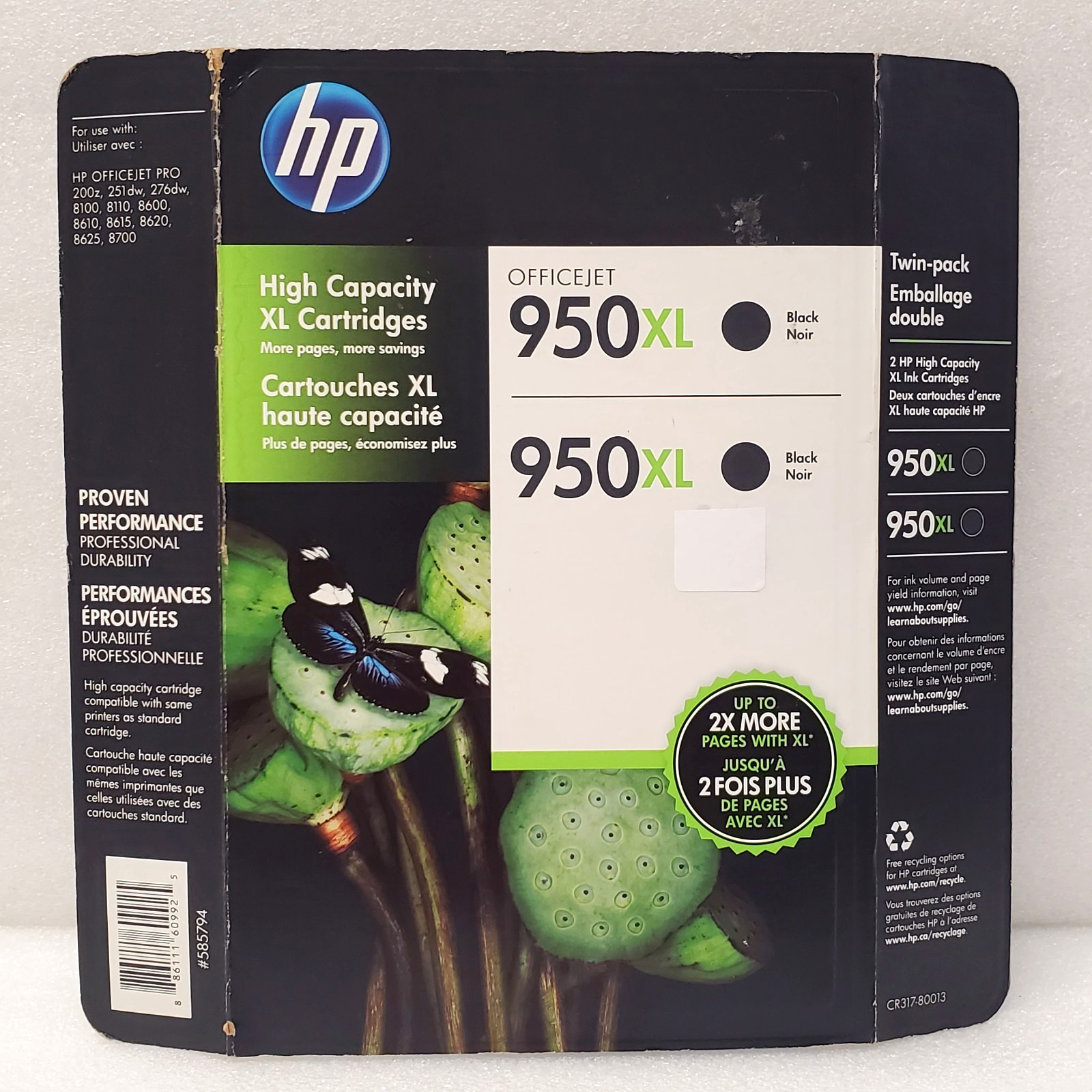 Genuine Twin Pack HP 950XL Black Ink OfficeJet 8110 8620 8600 8625 870 Old Stock