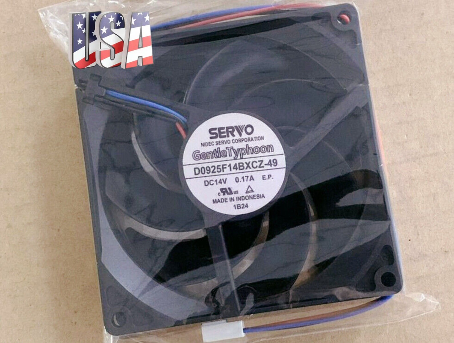 1PCS NEW SERVO GentleTyphoon D0925F14BXCZ-49 9CM 14V 0.17A 4-pin cooling fan