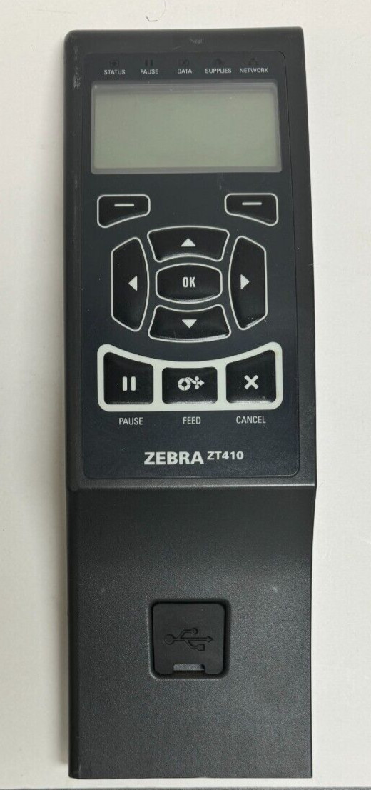 Genuine Zebra ZT410 Control Panel Front Bezel Faceplate LCD P1053204-01