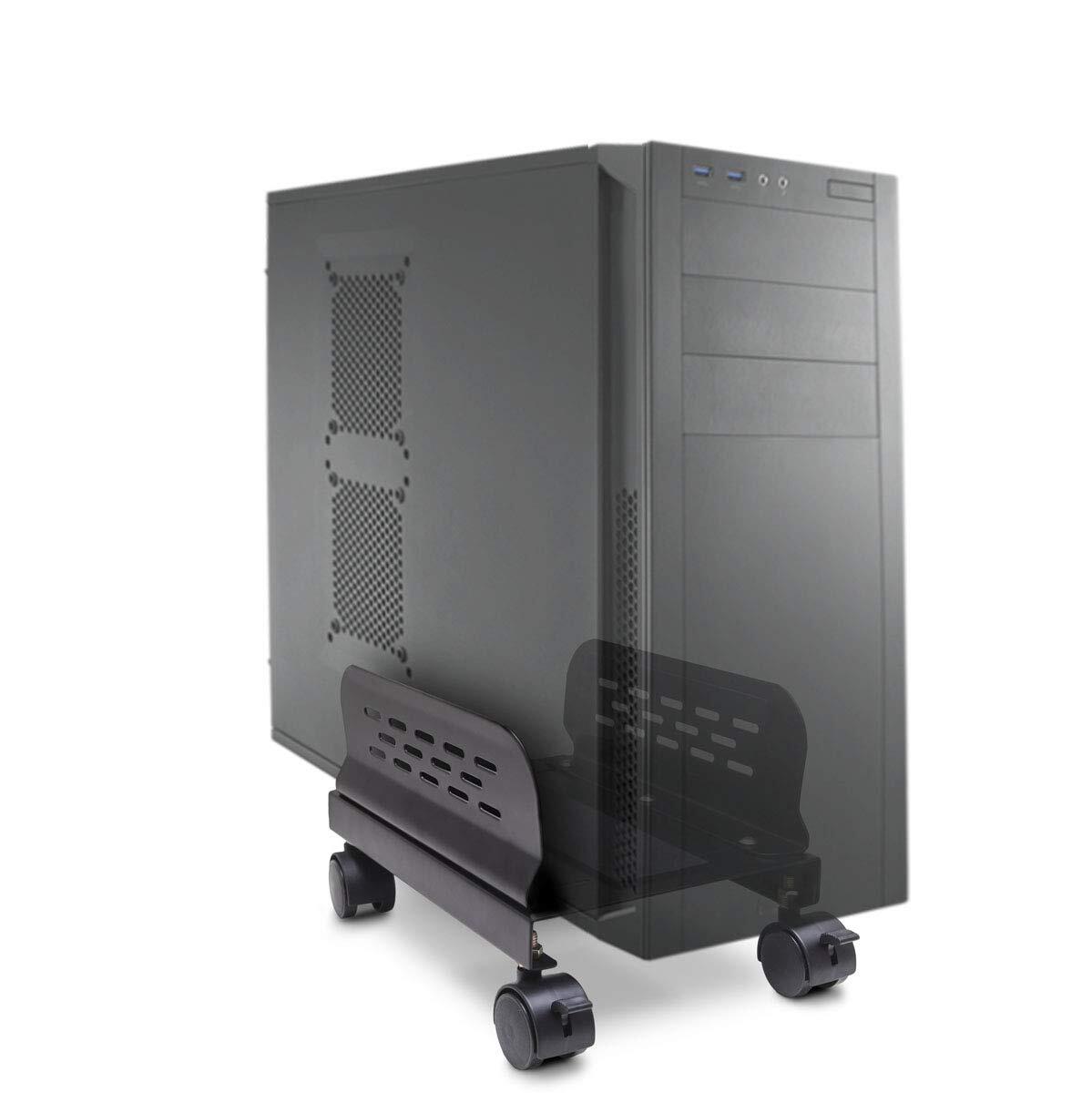 Syba Mobile Desktop Tower Computer Metal Floor Stand Rolling Caster Wheels with