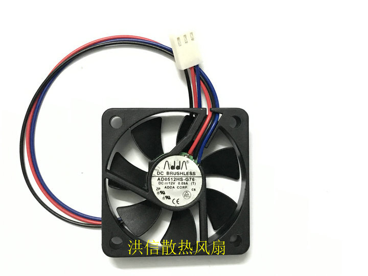 ADDA 5010 AD0512HS-G76 12V 0.09A 5CM 3-wire cooling fan