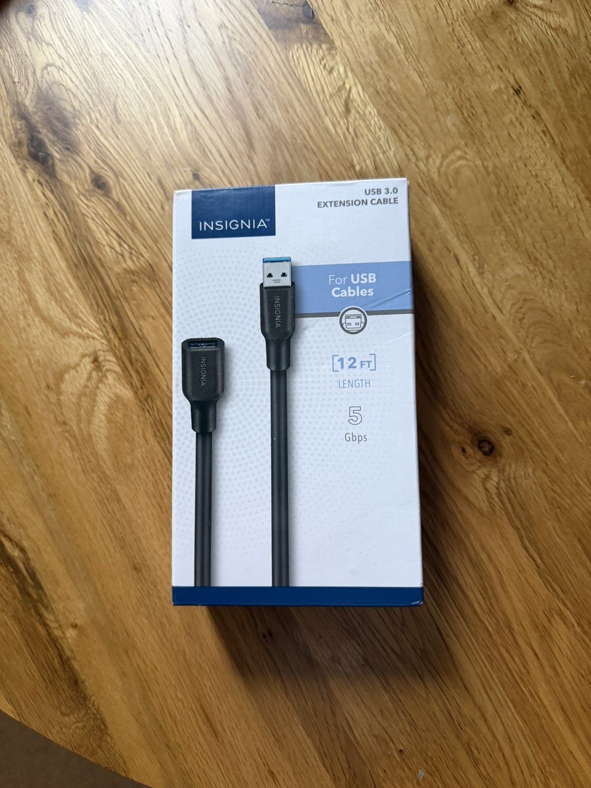 Insignia 12ft. USB 3.0 Extension Cable, Model NS-PC3A3A12 New in open box 