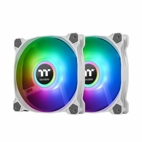 Thermaltake Pure Duo12 120mm ARGB Sync Fan (2 Pack), CL-F097-PL12SW-B (White)