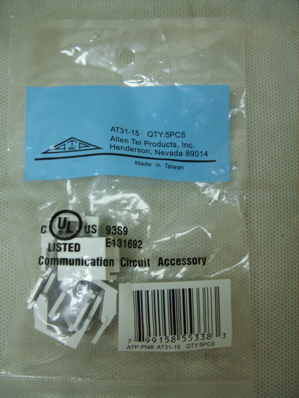  Allen Tel Products AT31-15 Versatap Blank Module PCK/5pcs  WHITE   