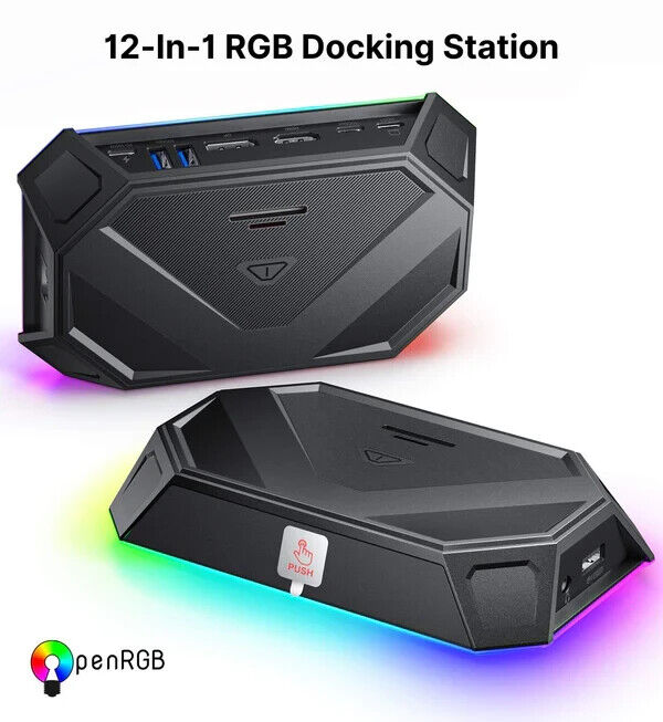 JSAUX HB1201 12-in-1 RGBDocking Station, Ultra 4k Output & Dual Screen Display