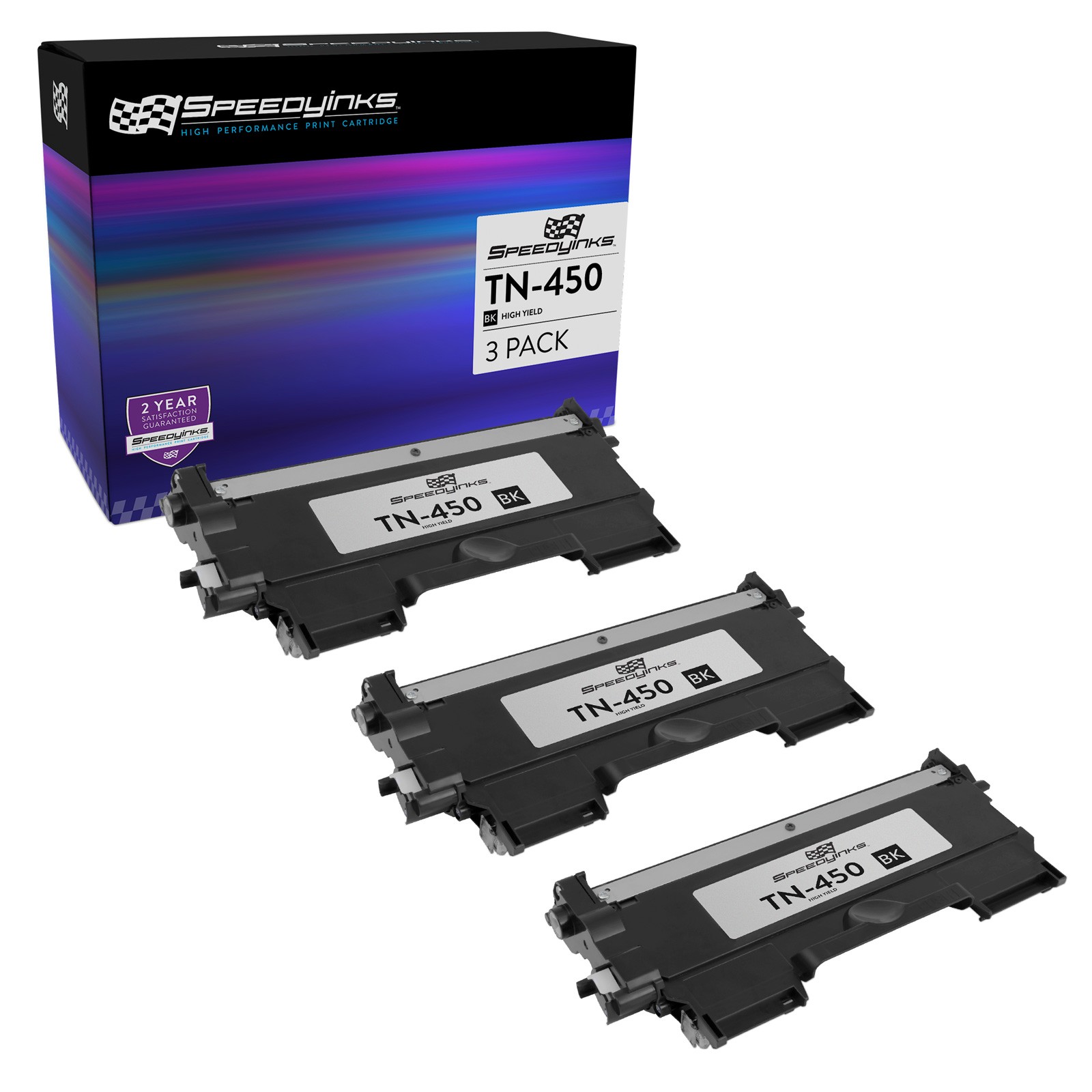 3pk For Brother TN450 TN420 HY Black Toner HL-2270DW HL-2275DW HL-2280DW TN 450