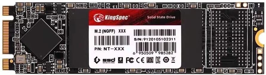 KingSpec M.2 SATA SSD, 128GB 2280 SATA III 6Gbps Internal M.2 SSD, Ultra-Slim