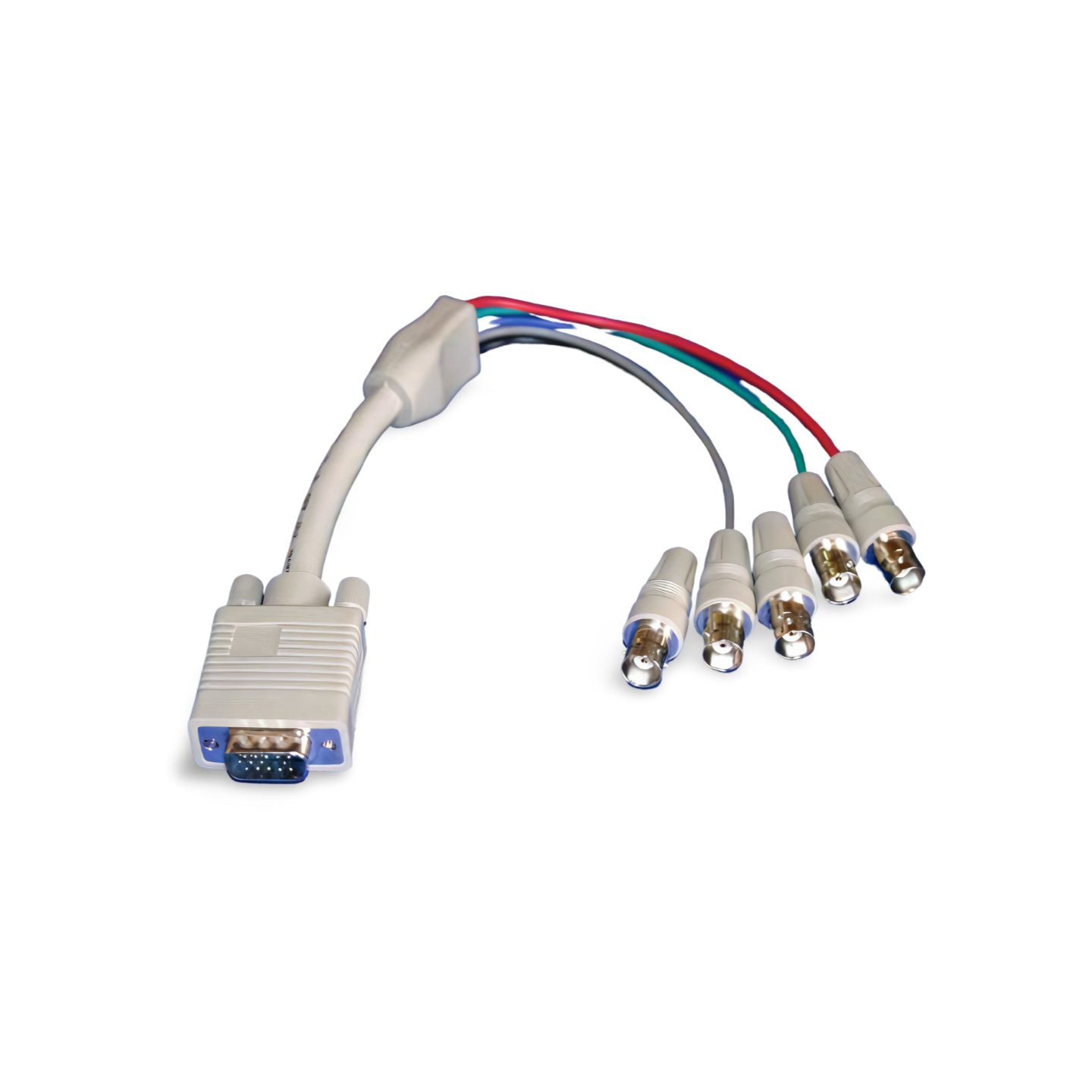 1ft 5 BNC Female to SUPER VGA HD15 Male Cable - Beige
