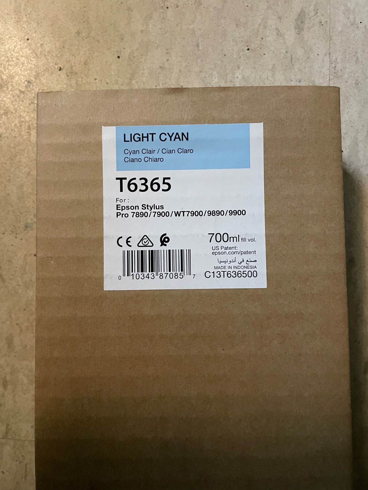 Epson T6365 (C13T636500) Light Cyan Ink Cartridge exp 2022 toner stylus 700 ml