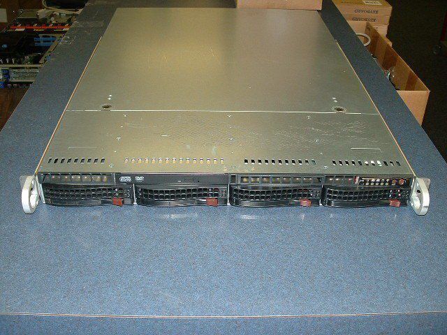 Supermicro 1U Server X9DRI-LN4F 2x Xeon E5-2650 2.0ghz  128gb  4x Trays  Rails