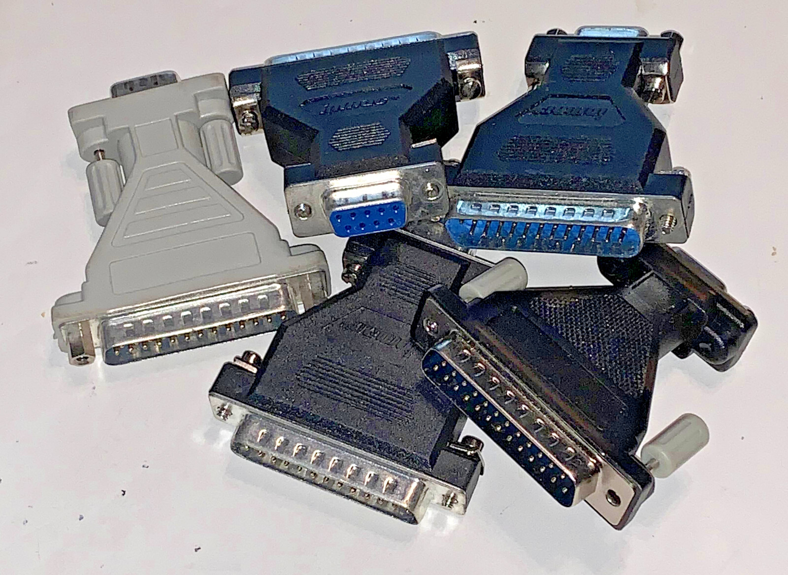 Grab Bag of 5 DB9 F to DB25 M Adapters WUSIWUG