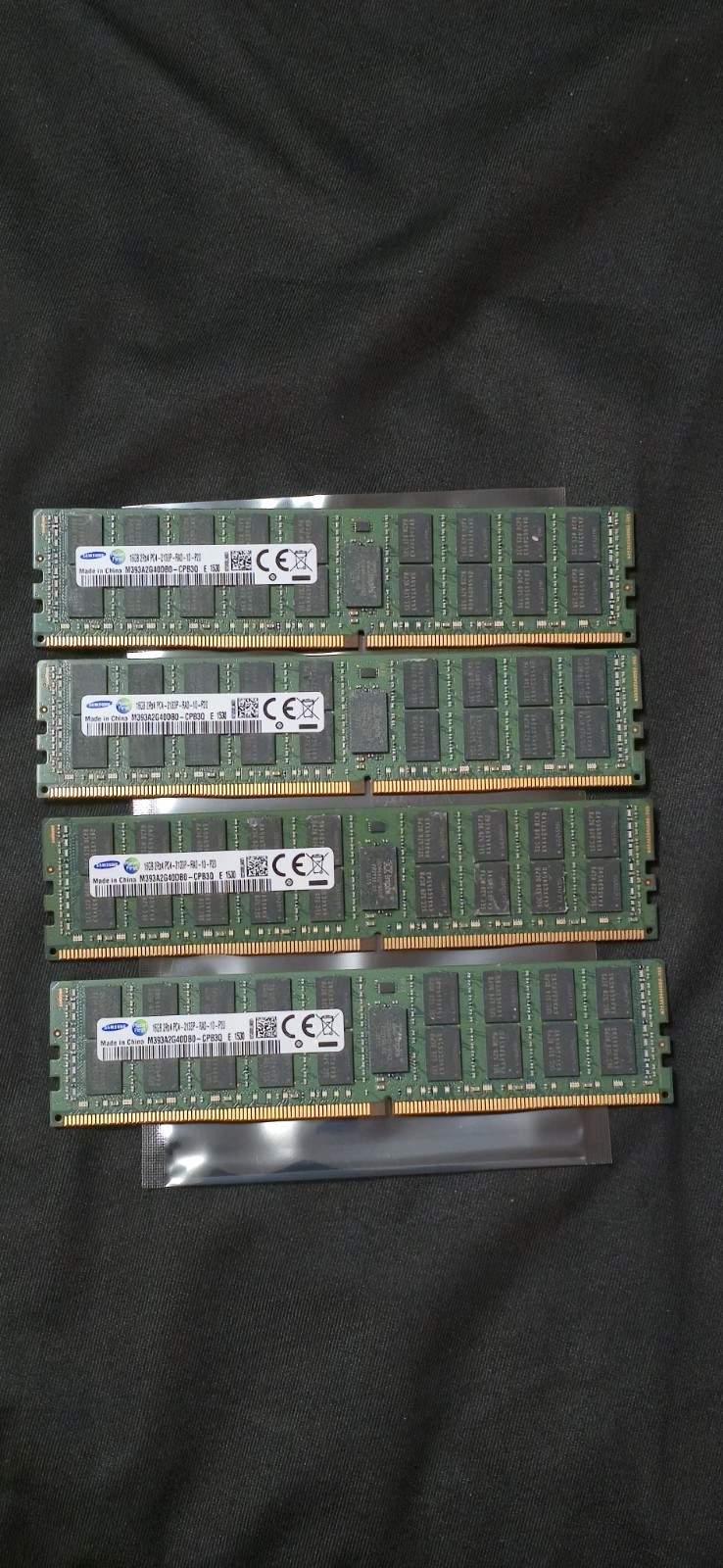 4x Samsung 16GB 2Rx4 PC4-2133P-RA0-10-DC0 DDR4 ECC Server RAM M393A2G40DB0-CPB0Q