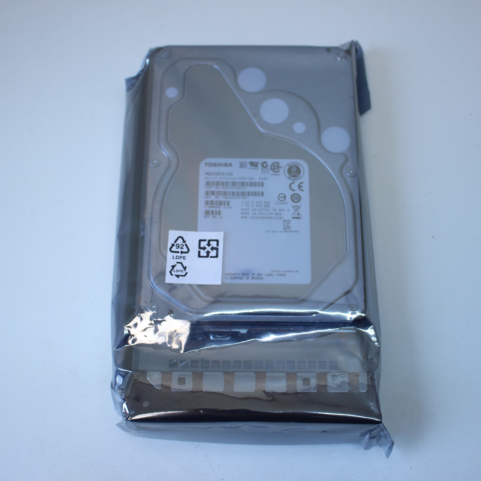 Toshiba  1TB 6G SAS SCSI 3.5" MG03SCA100 W/ Caddy