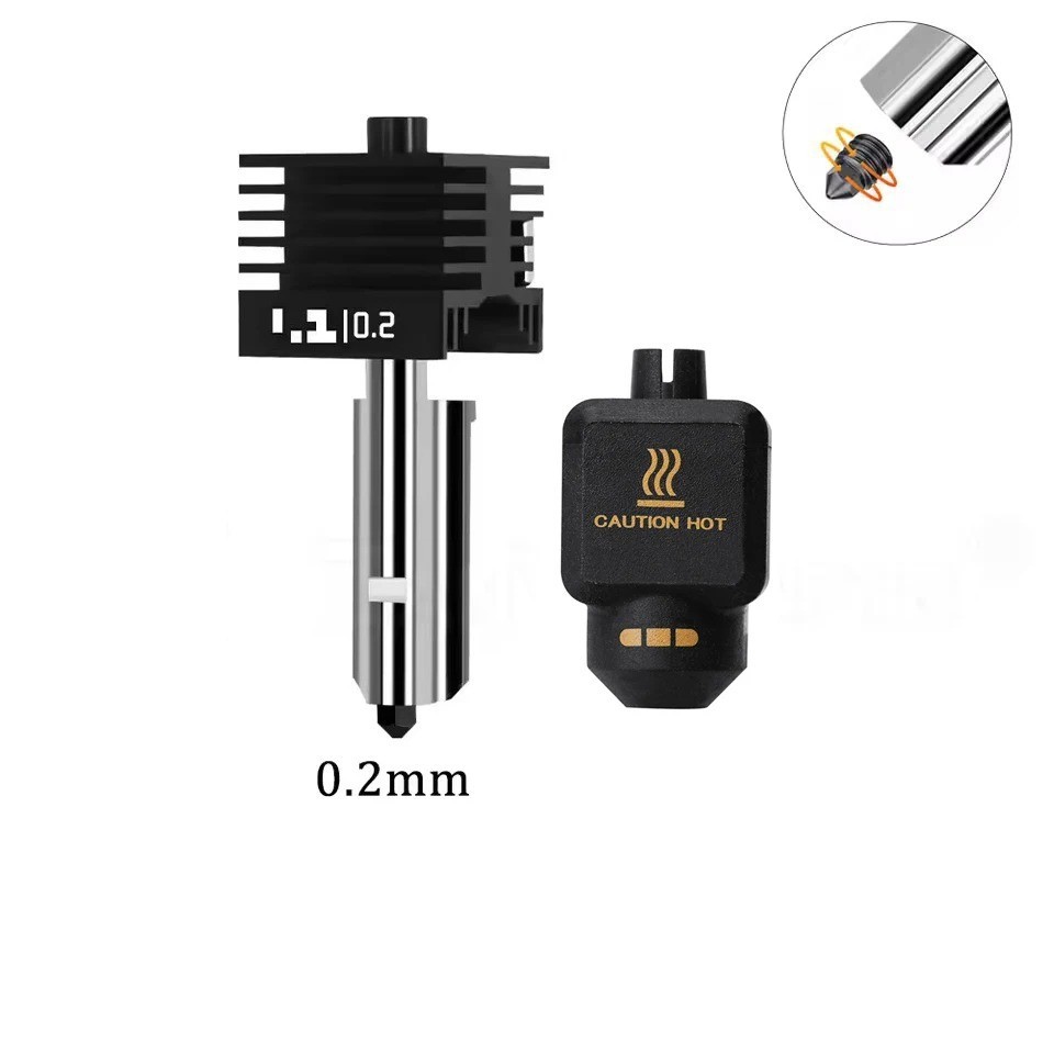 Upgraded Hotend Kit with Replaceable Hardened Steel Nozzle for Bambu Lab P2S