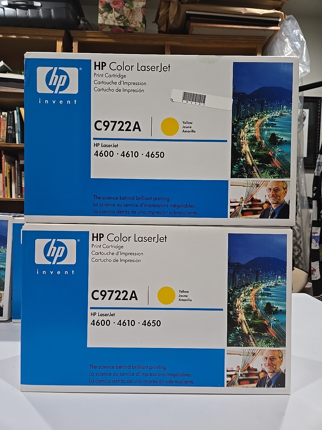 HP C9722A Yellow Toner Cartridge NEW Lot of 2