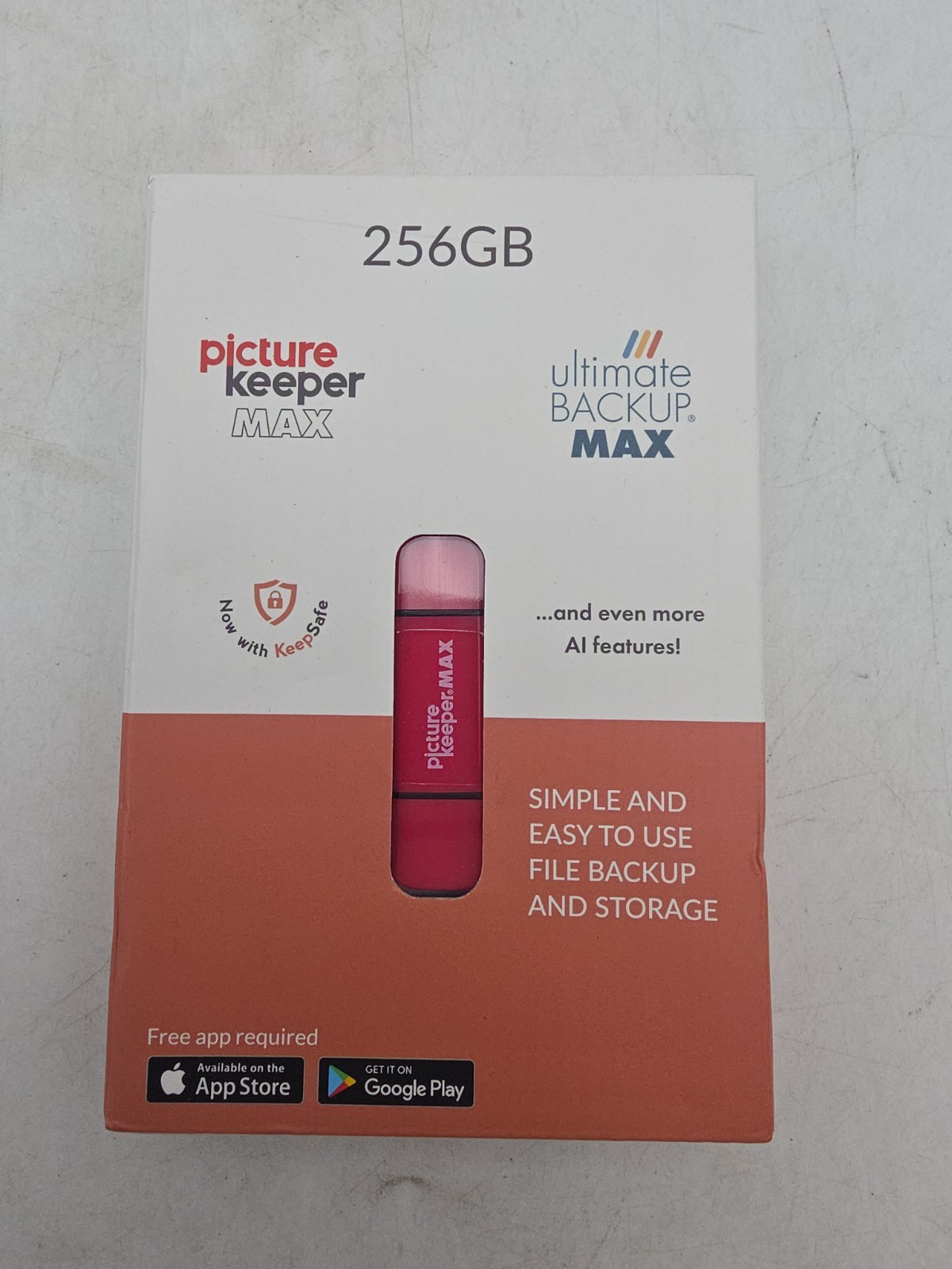 Ultimate Backup Max Multi-Port 256GB Storage Device with Antivirus & AI- Berry