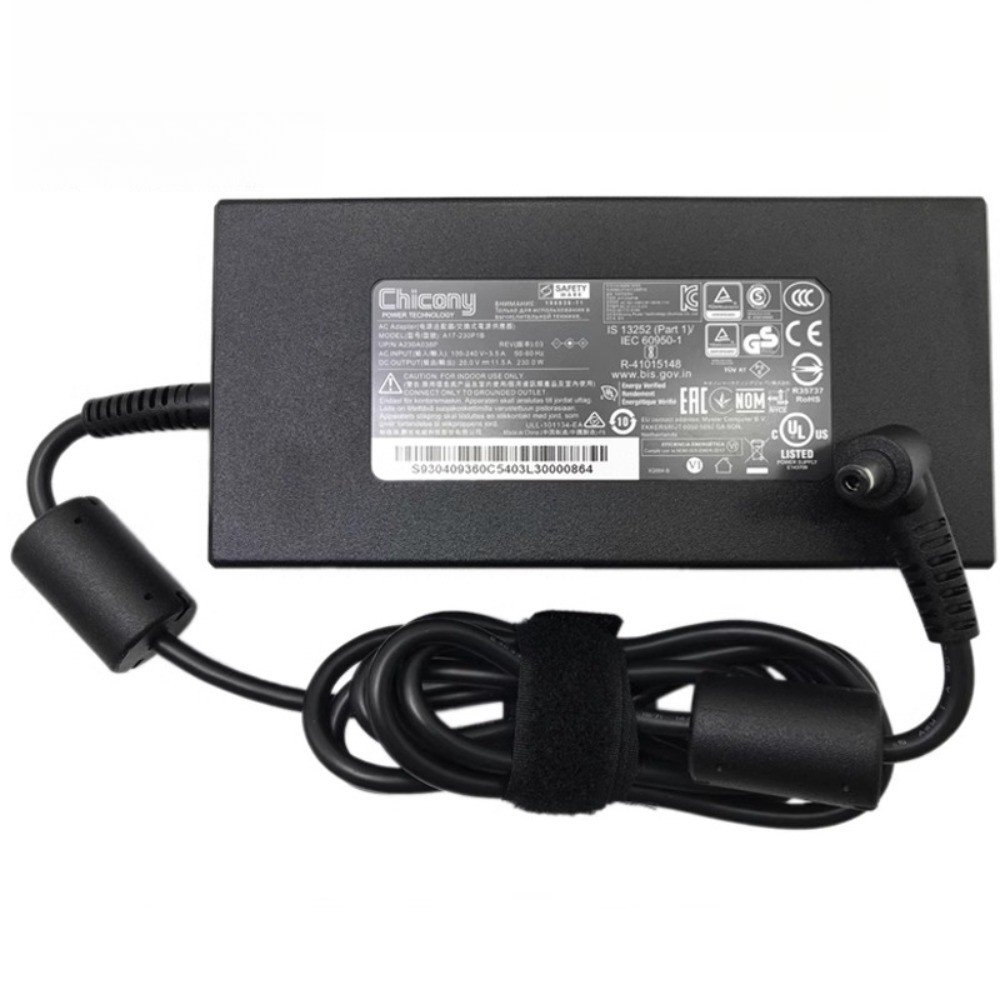 Original Chicony 20V 11.5A 230W Charger for MSI WS76 11UM RTXA5000 5.5*2.5mm