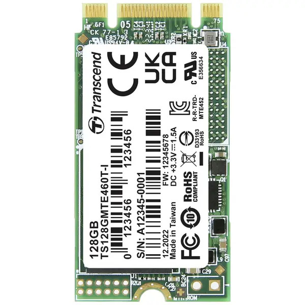 Transcend TS128GMTE460T-I MTE460T-I 128GB M.2 PCIe NVMe SSD 2242 PCIe NVMe 3.0