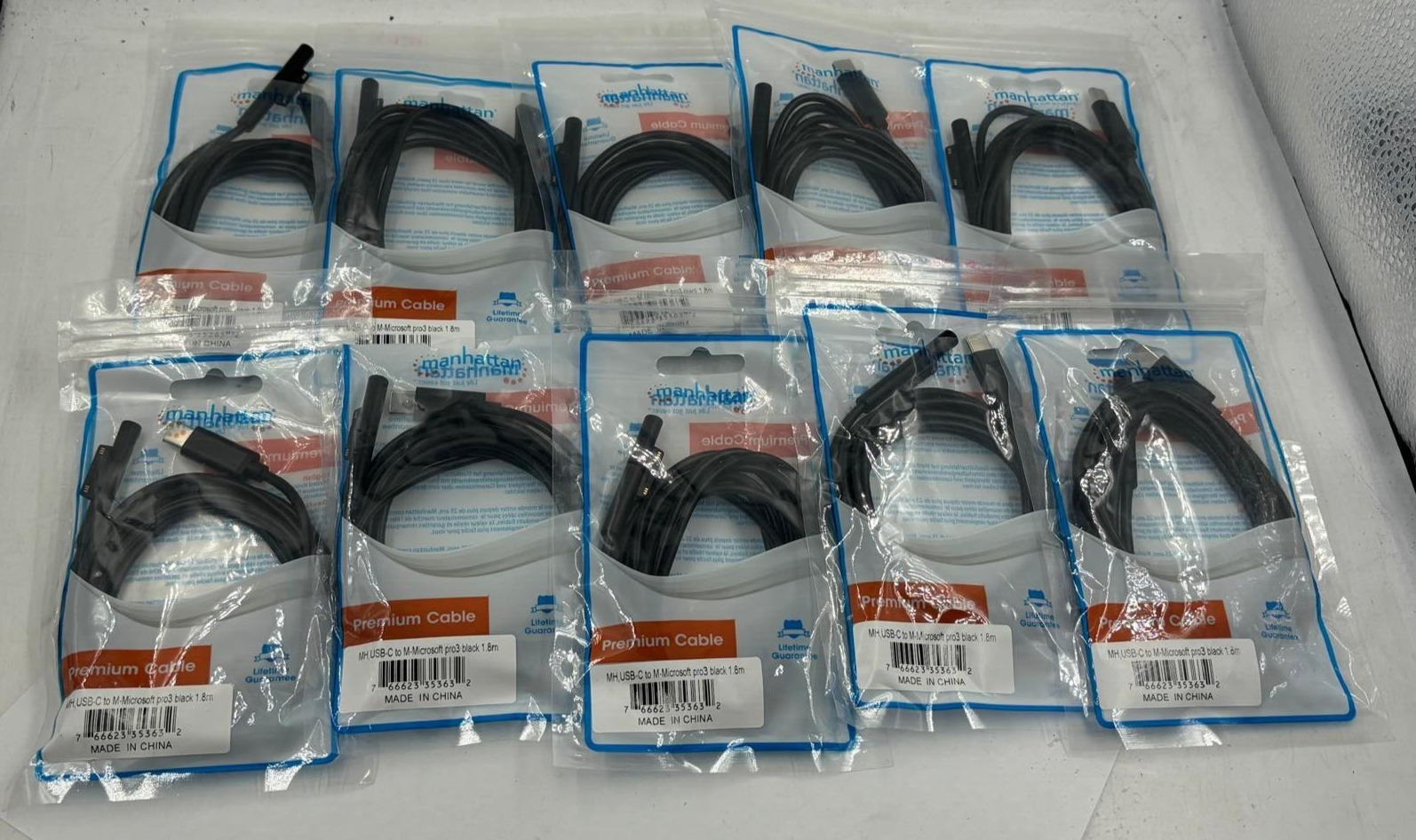 LOT OF 10 USB-C to Surface Connect Power Cable for Microsoft Surface Pro6 5 4 3