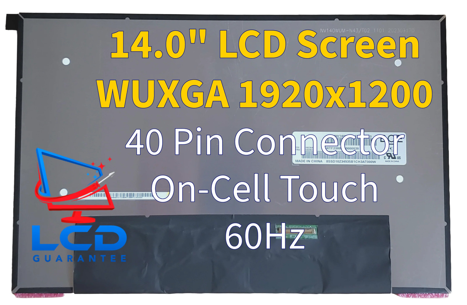 Innolux N140JCN-EEL 14" On-Cell Touch WUXGA 40 Pin Laptop LCD Screen Display