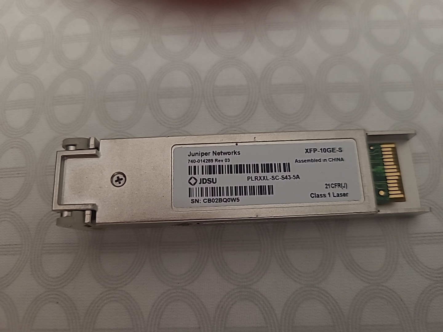 Juniper XFP-10GE-S MMF Transceiver 