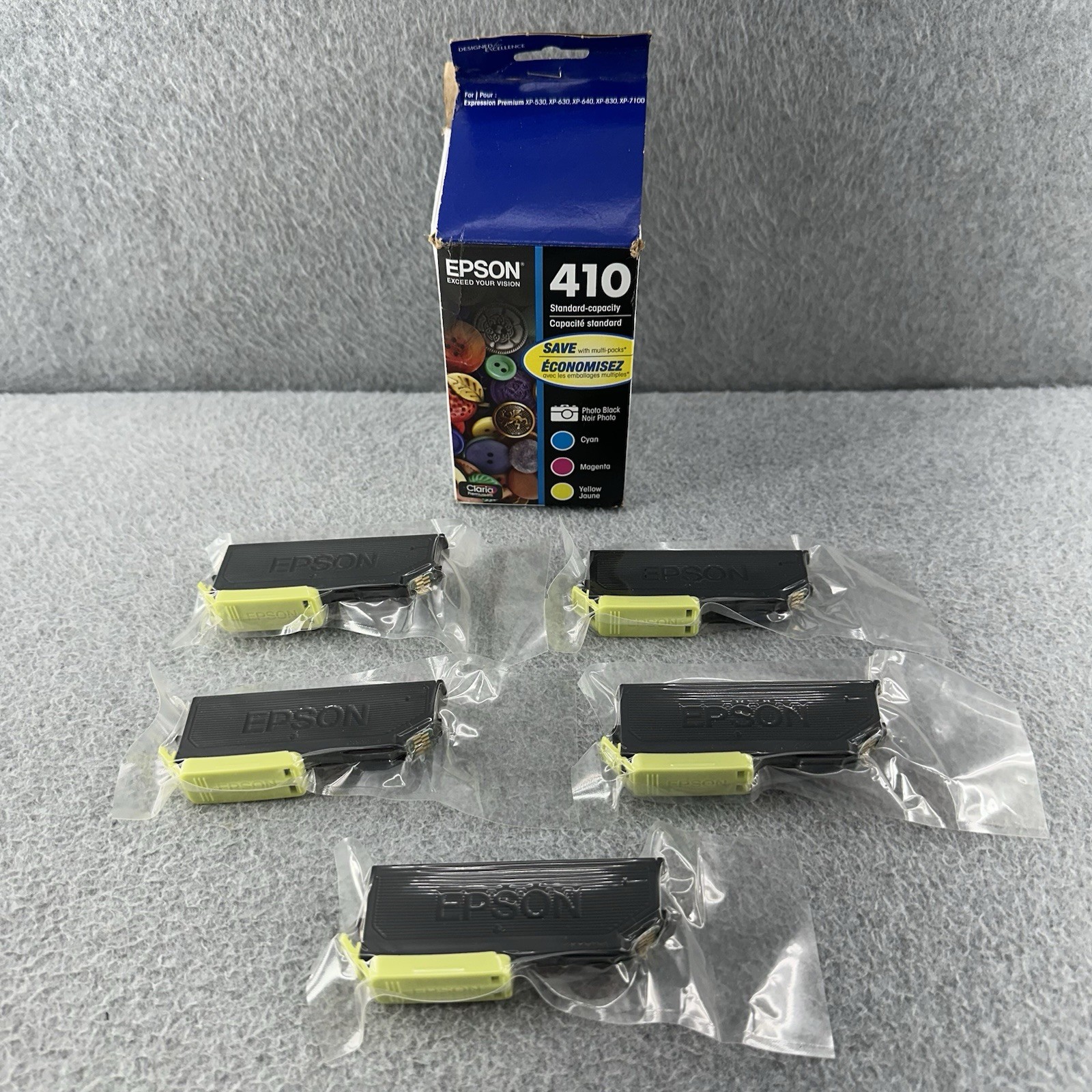 Epson T410 Color Ink Cartridges Photo Black/Cyan/Magenta T410520-S NEW READ