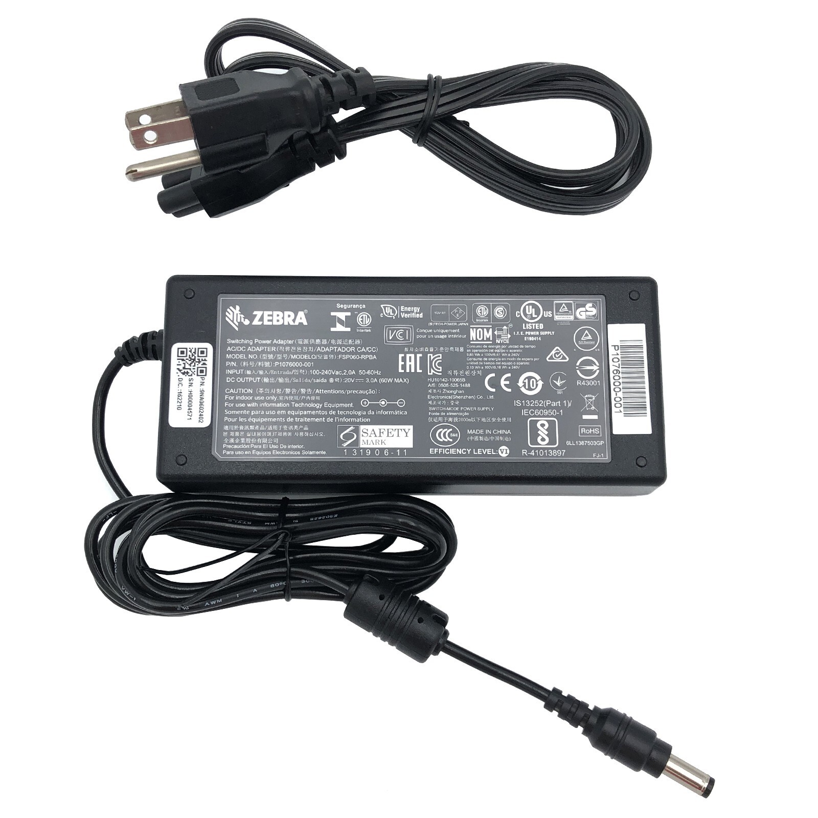 NEW Original Zebra AC Adapter for Zebra LP2824 LP2844-Z LP3844-Z Label Printer