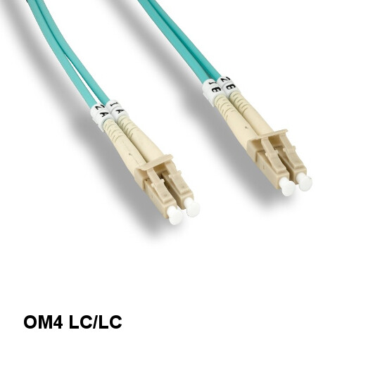 10x Kentek 10 m OM4 LC to LC 10Gb Multi-Mode Fiber Optic Cable 50/125 Duplex