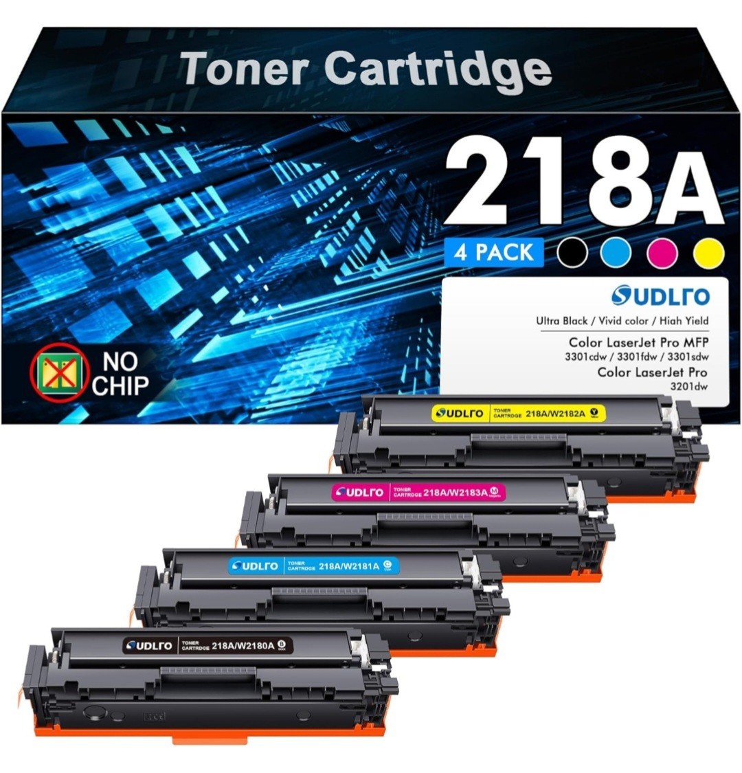 Sudlto (583)218A Toner 4 Pack - Replacement for HP 218A Toner Cartridges