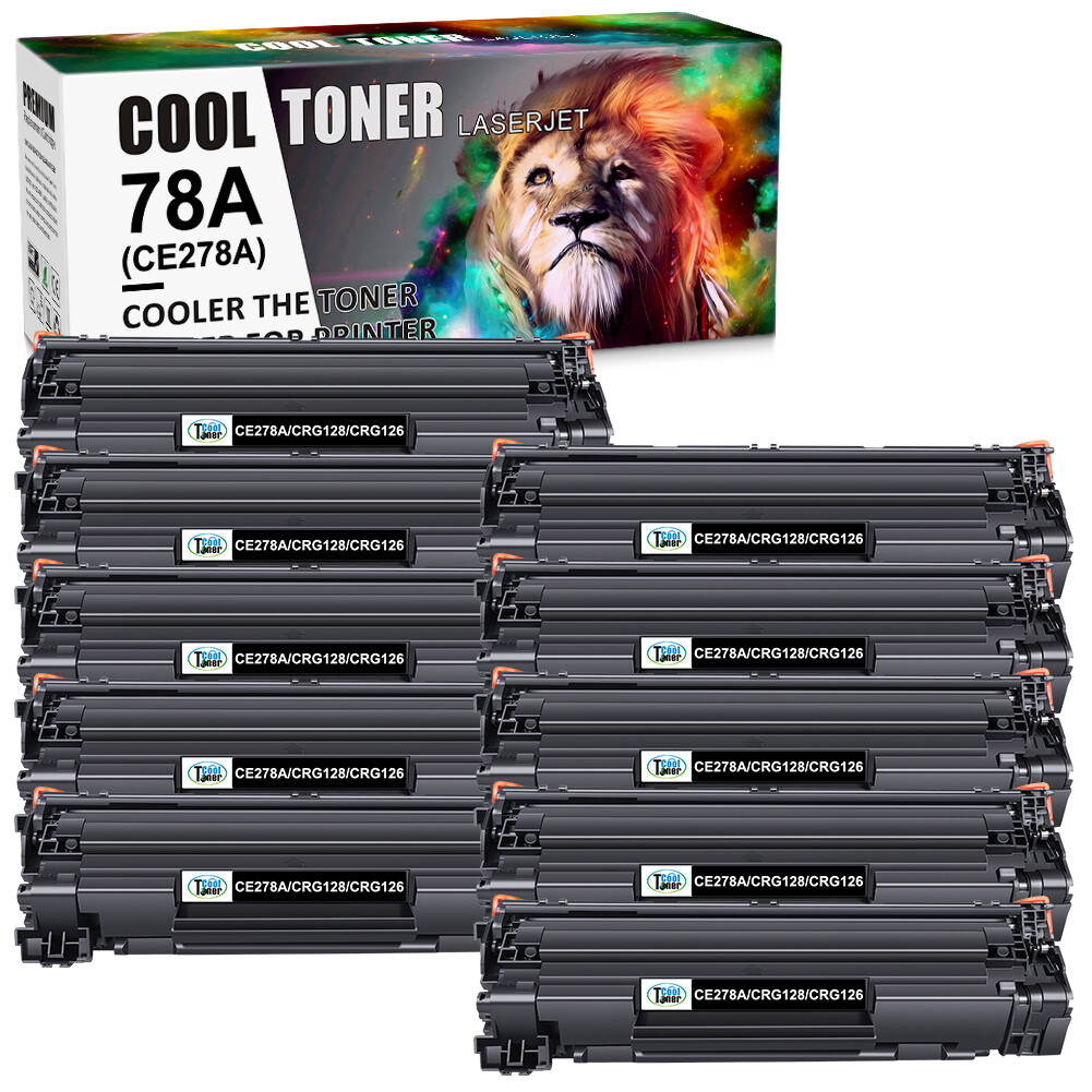 10PK CE278A Toner Fits for HP 78A LaserJet Pro P1566 P1606 1606DN M1536DNF MFP