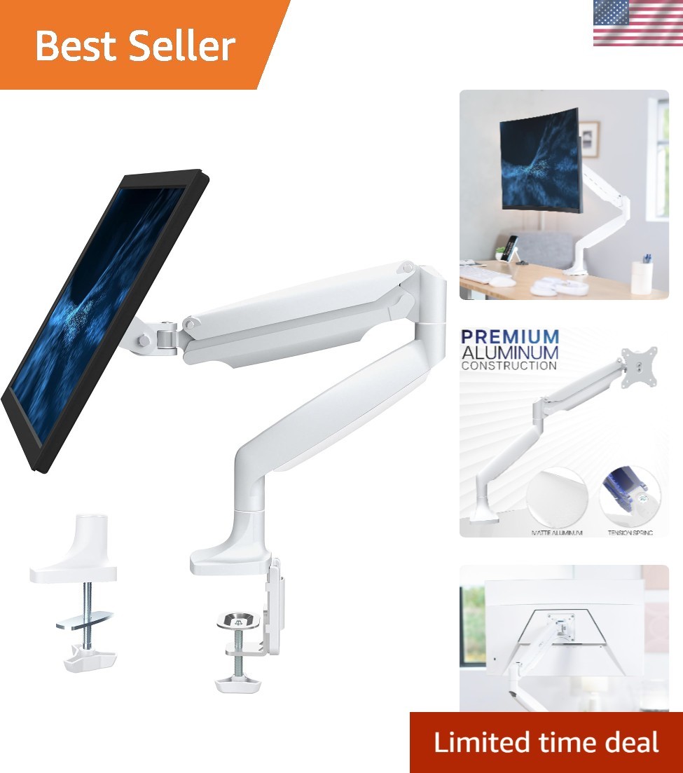 Aluminum Height Adjustable Single Monitor Articulating Desk Mount Stand with ...