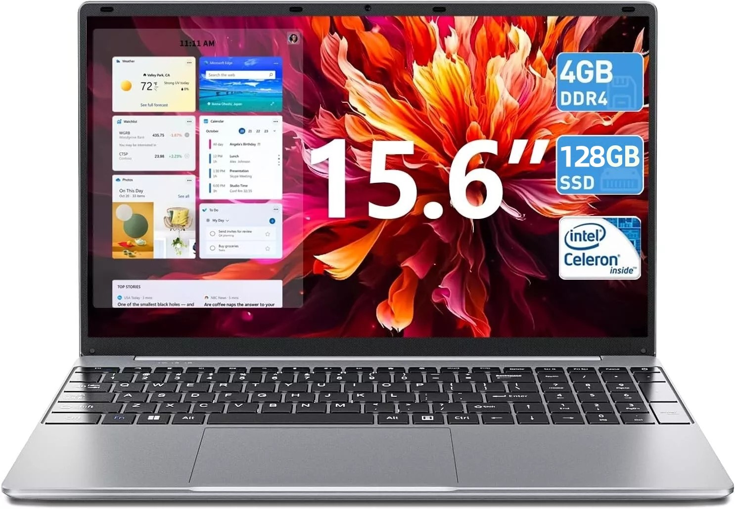 2026 SGIN NEW Portable Laptop 15.6" Intel Celeron 4GB RAM 128GB SSD Windows 11