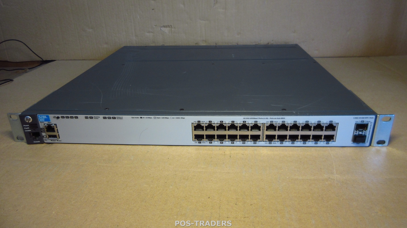 HP J9575A ProCurve E3800-24G-2SFP+ 24-Port Gigabit Switch 2x SFP + 1x J9581A PSU